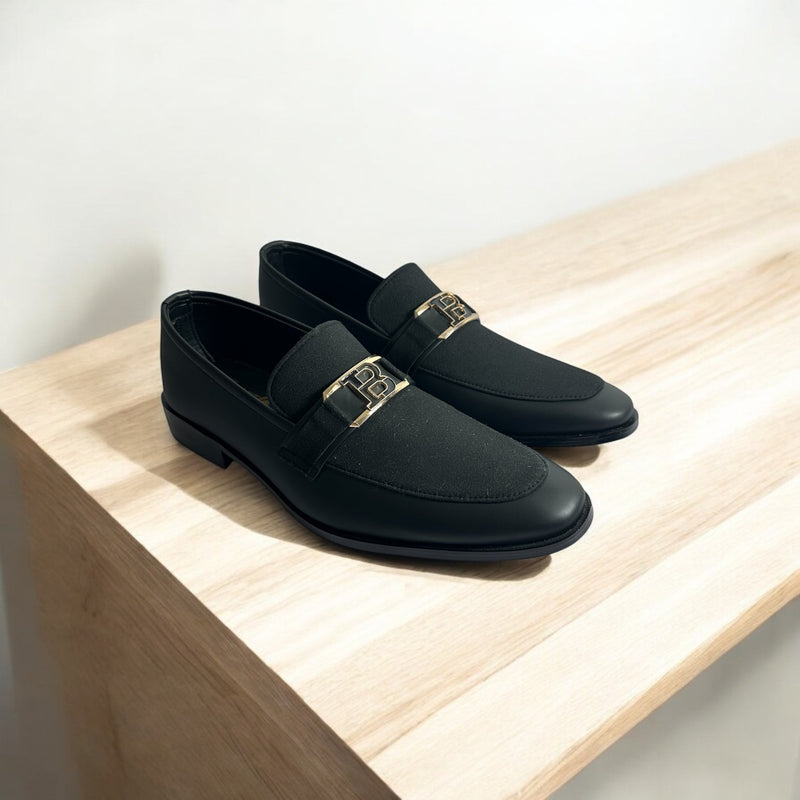 Dazzle Formal Leather Shoes BLK