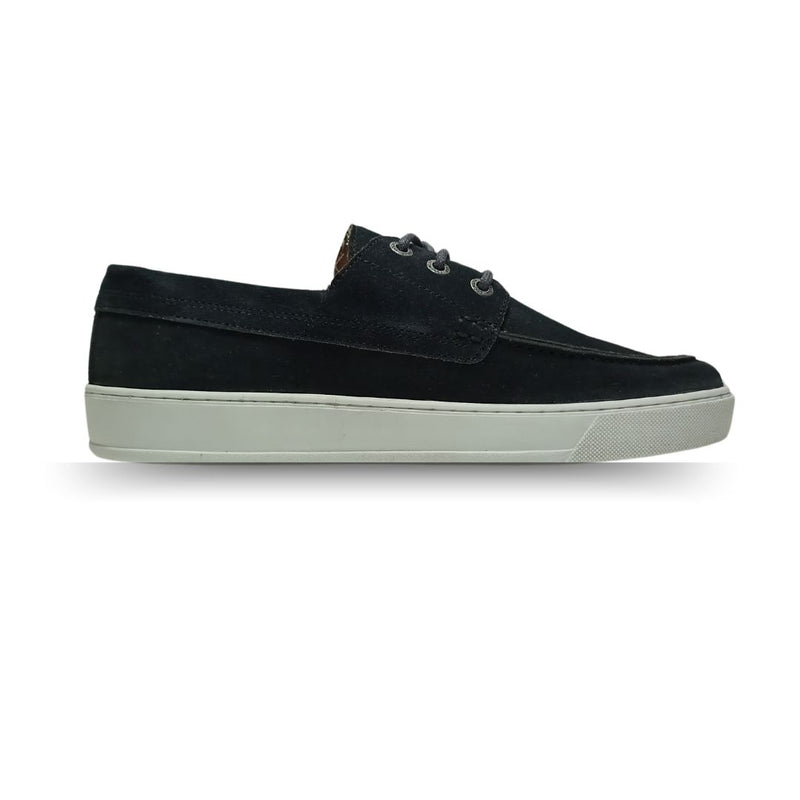 Premium Black Leather Casual Sneakers