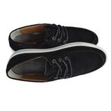 Premium Black Leather Casual Sneakers